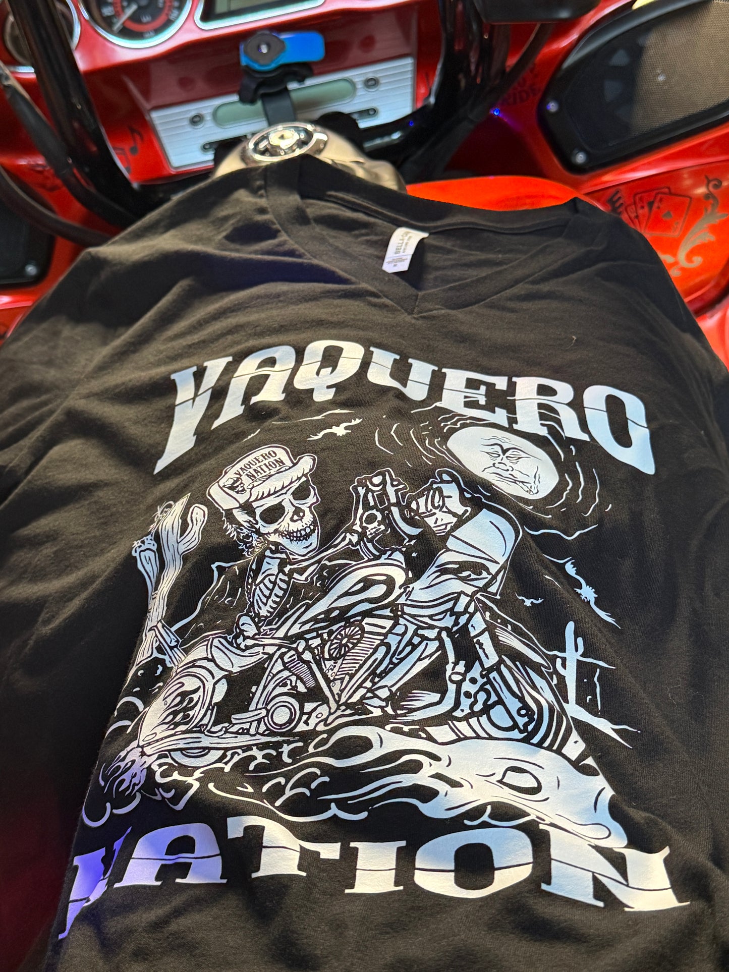 Ladies Skully Tee Fit V neck