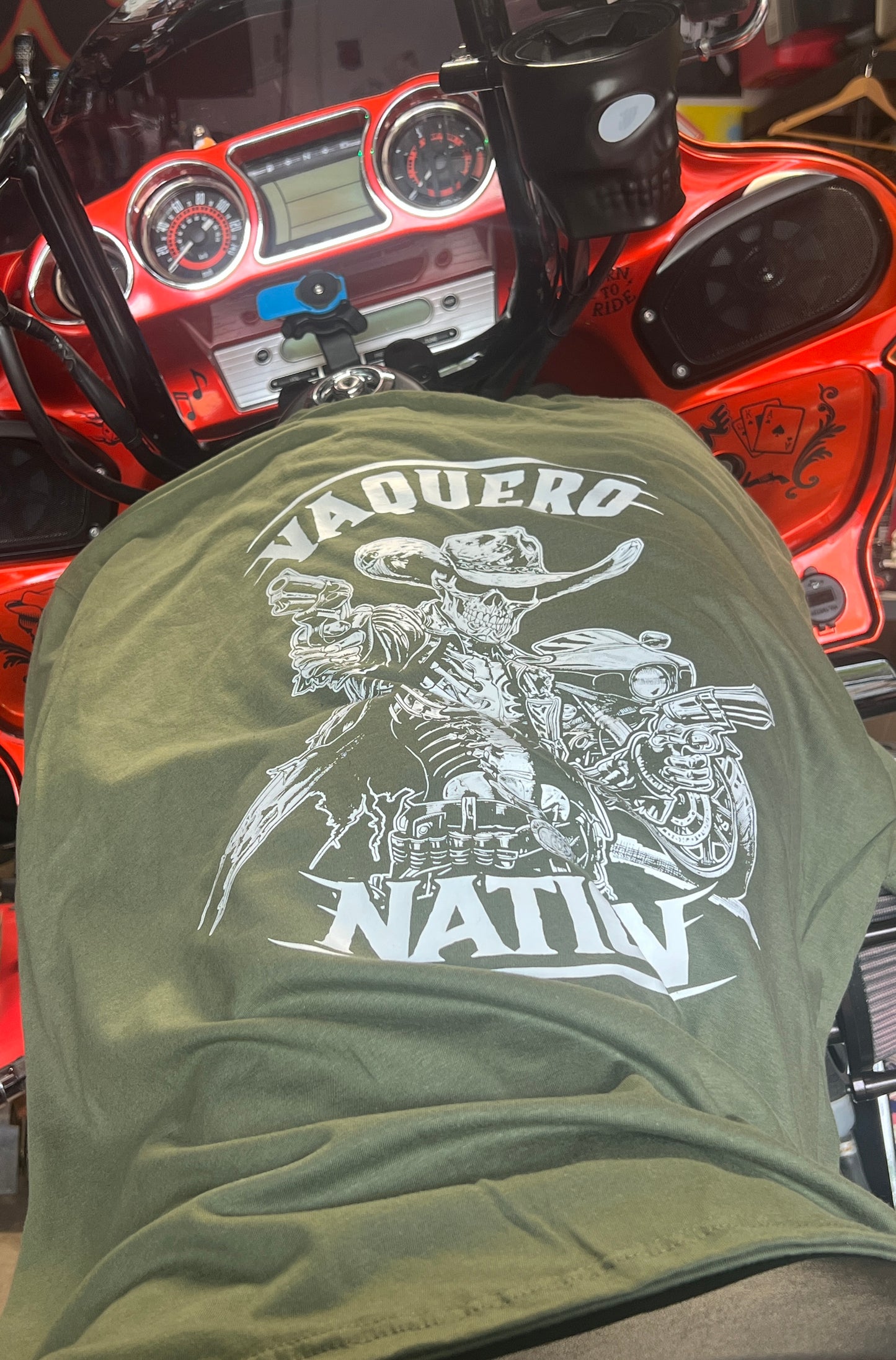 Military OD Green Vaquero Nation Gunfighter Tee