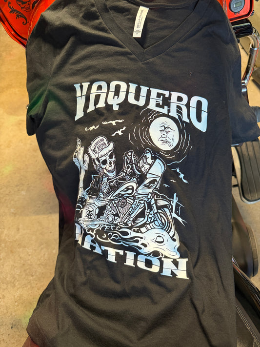 Ladies Skully Tee Fit V neck