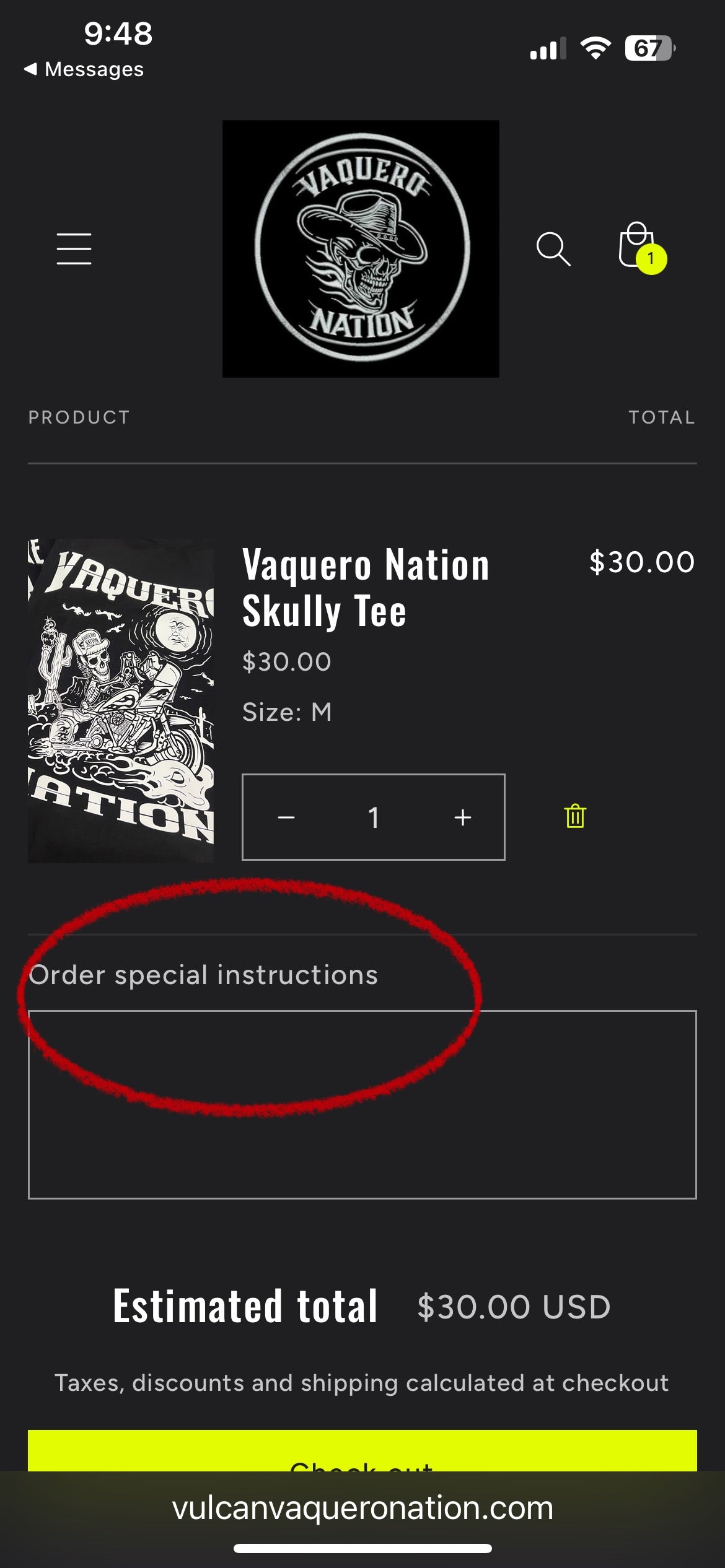 Vaquero Nation Skully Tee