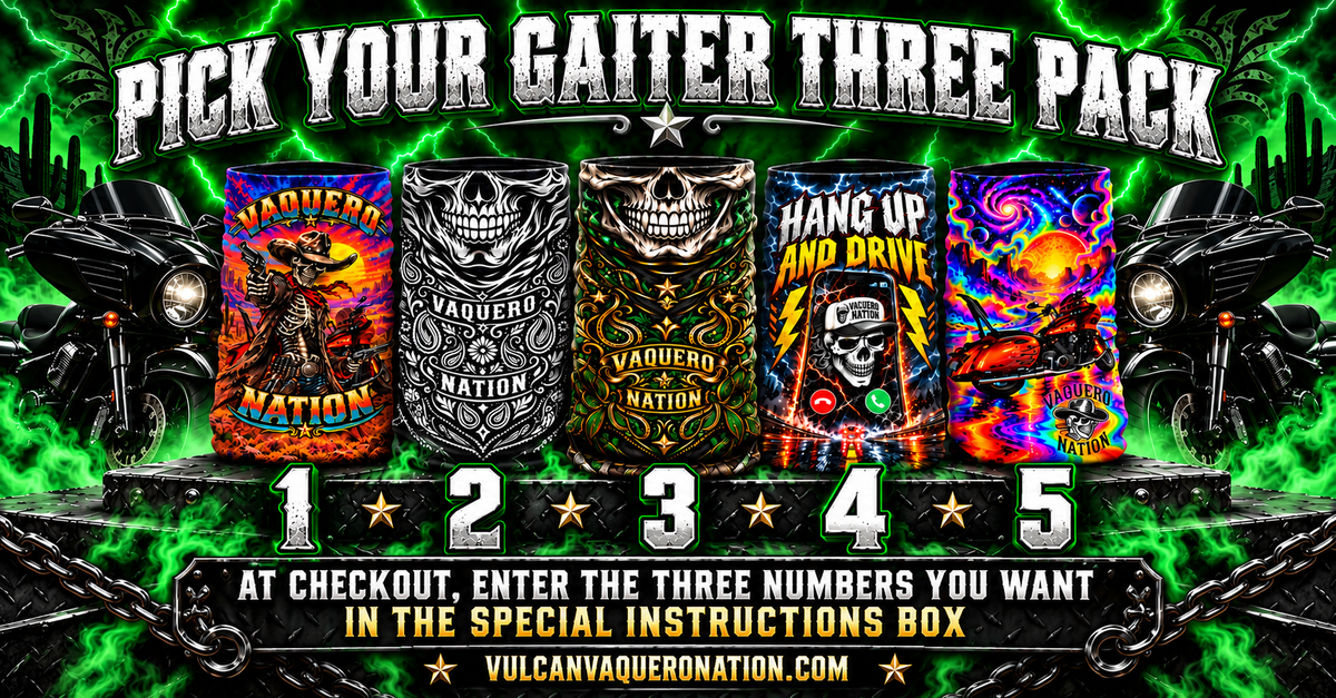 Vaquero Nation Gaiter 3 pack